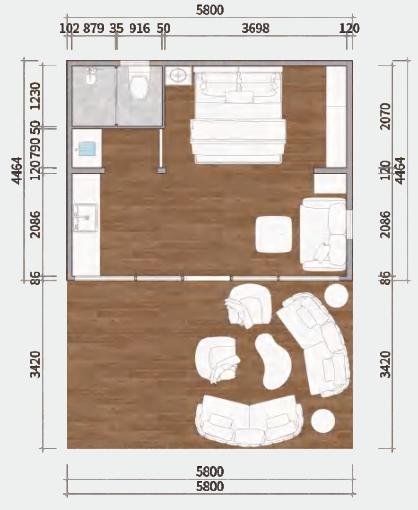 A6s+A12s dimensioned floor plan