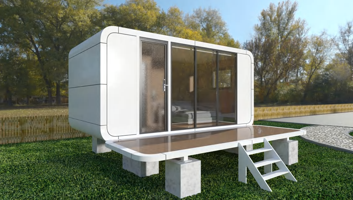 A6 Apple Cabin exterior design