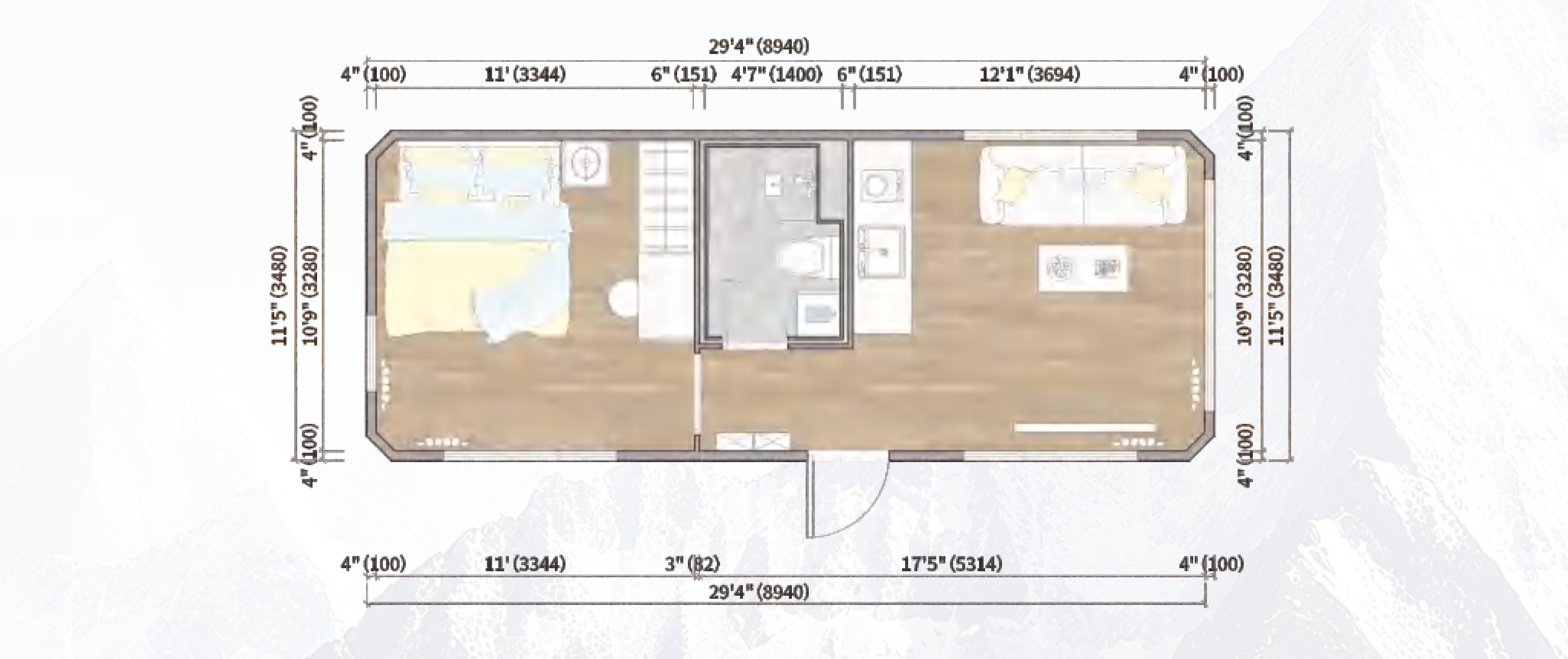 MH7-31 dimensioned floor plan