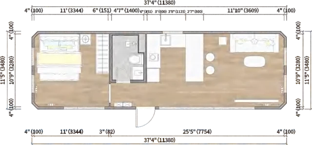 MH7-40 Modular House - design and interior view 3