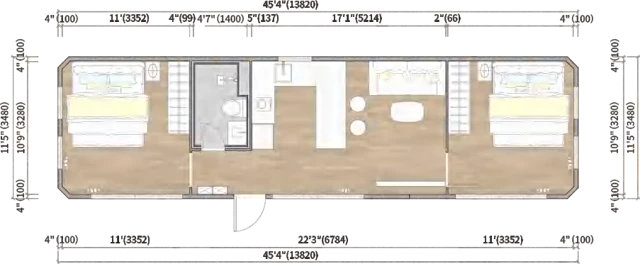 MH7-48 Modular House - design and interior view 4