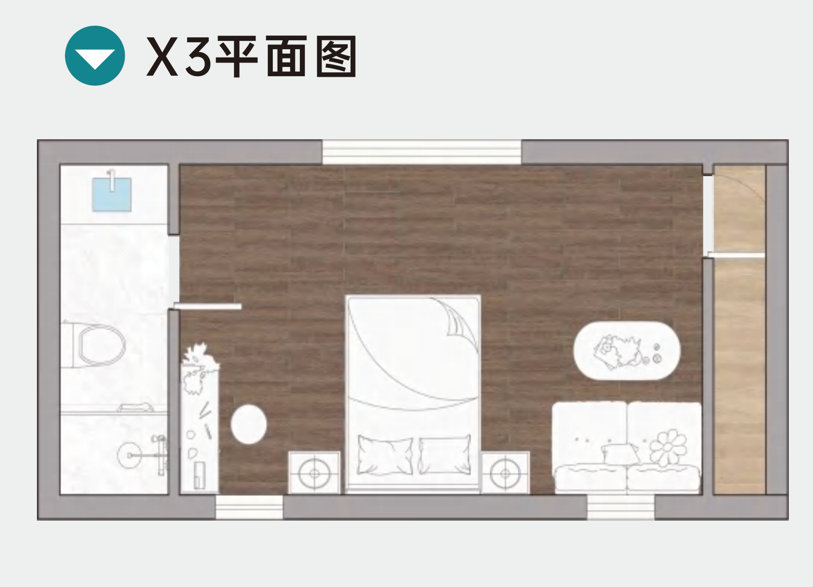 X3 dimensioned floor plan